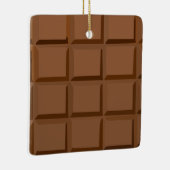Snoep keramisch kerstvierkant Ornament (Rechts)