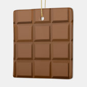 Snoep keramisch kerstvierkant Ornament (Links)
