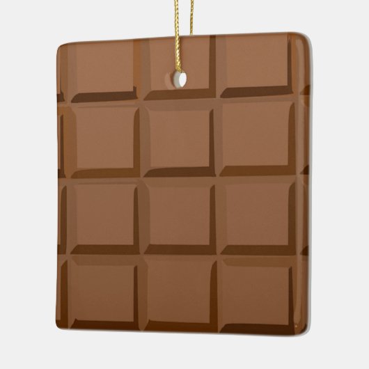 Snoep keramisch kerstvierkant Ornament (Links)