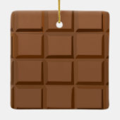 Snoep keramisch kerstvierkant Ornament (Achterkant)