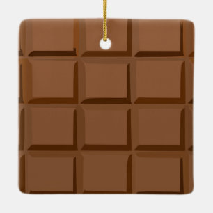 Snoep keramisch kerstvierkant Ornament