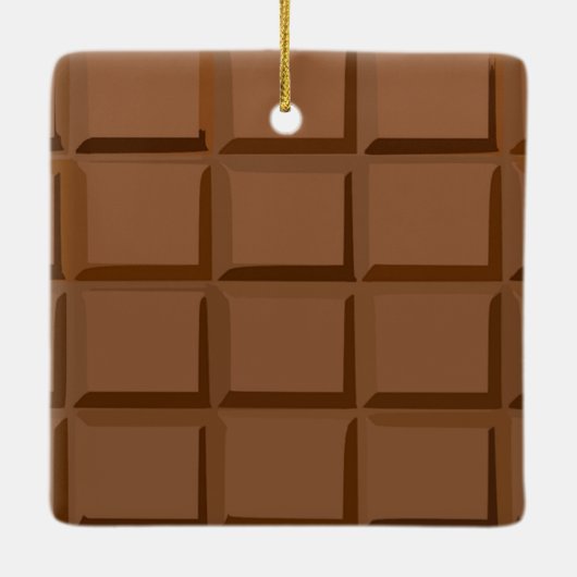 Snoep keramisch kerstvierkant Ornament (Achterkant)