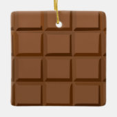 Snoep keramisch kerstvierkant Ornament (Voorkant)
