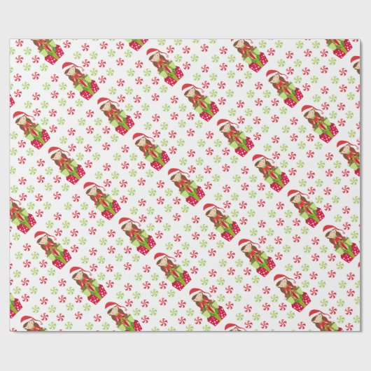 Snoep kerst cadeaupapier (Vlak)