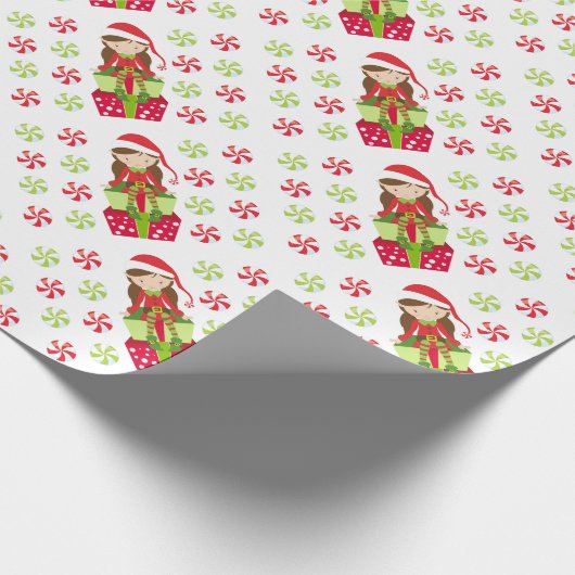 Snoep kerst cadeaupapier (Hoek)