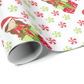 Snoep kerst cadeaupapier (Rol Hoek)