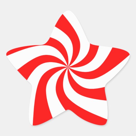 Snoep kerstAfbeeldingen Ster Sticker (Voorkant)