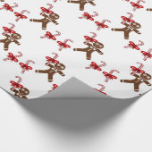 Snoep kerstbrood cadeaupapier (Hoek)