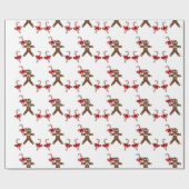Snoep kerstbrood cadeaupapier (Vlak)