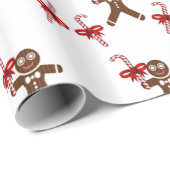 Snoep kerstbrood cadeaupapier (Rol Hoek)