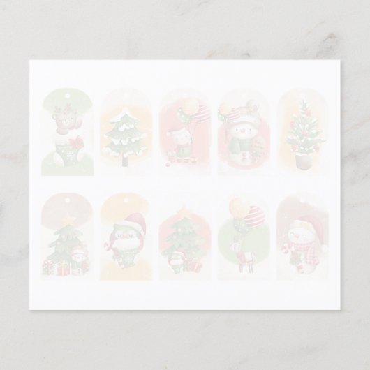 Snoep kerstcadeauset voor labels (Achterkant)