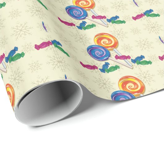 Snoep kerstfeestdagen cadeaupapier (Rol Hoek)