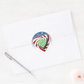 Snoep kerstfeestkaarten ronde sticker (Envelop)