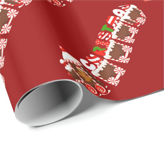 Snoep kerstinpakpapier cadeaupapier (Rol Hoek)