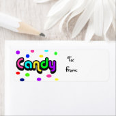 Snoep-kerstlabel Etiket (Insitu)