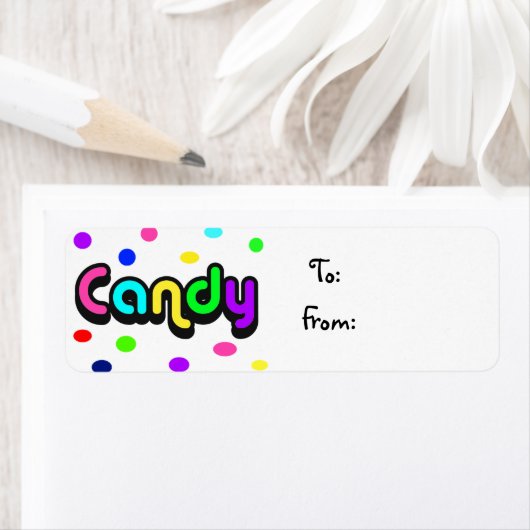 Snoep-kerstlabel Etiket (Insitu)