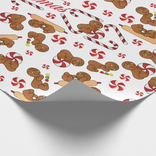 Snoep kerstontbijt cadeaupapier (Hoek)