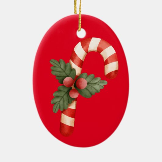 Snoep kerstrode ornament (Achterkant)