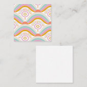 Snoep kleur Sunburst en regenbogen Notitiekaartje (Voorkant / Achterkant)