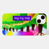 Snoep kleuren bomen - iPhone draagtas Case-Mate iPhone Case (Achterkant (horizontaal))