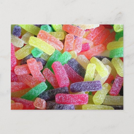Snoep kleuren briefkaart (Voorkant)
