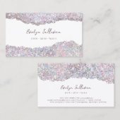 snoep kleuren glitter op wit visitekaartje (Voorkant / Achterkant)