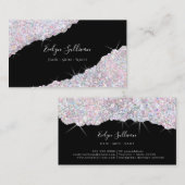 snoep kleuren Glitter Sequin Visitekaartje (Voorkant / Achterkant)