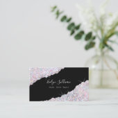 snoep kleuren Glitter Sequin Visitekaartje (Staand voorkant)