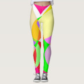 Snoep kleuren grote pastel goddelijk ontwerp leggings (Voorkant)