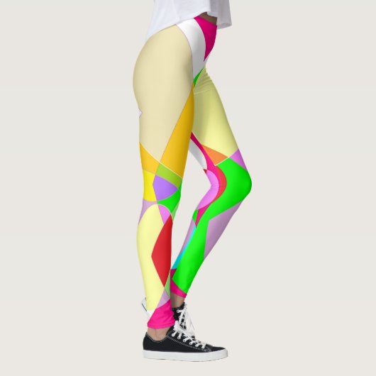 Snoep kleuren grote pastel goddelijk ontwerp leggings (Rechts)