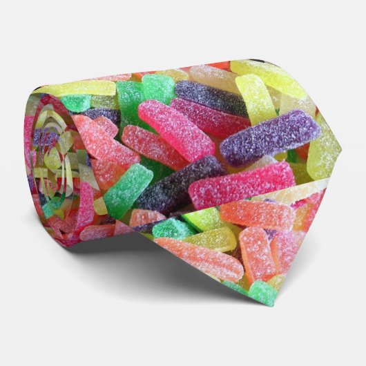 Snoep kleuren stropdas (Opgerold)