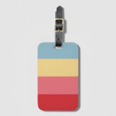 Snoep kleuren Verticaal gestreept Bagagelabel (Voorkant (verticaal))