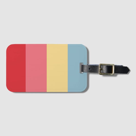 Snoep kleuren Verticaal gestreept Bagagelabel (Voorkant (horizontaal))