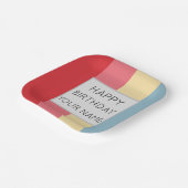 Snoep kleuren verticale strepen papieren bordje (Gebogen)