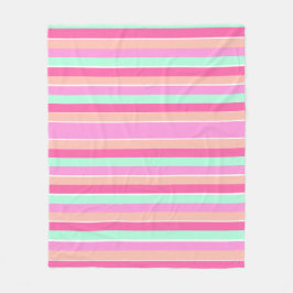 Snoep Kleurenstrips Fleece Deken