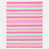 Snoep Kleurenstrips Fleece Deken (Voorkant)