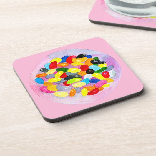 Snoep kleurrijke Sweet Jelly Lollies Bier Onderzetter (Linkerzijde)