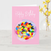 Snoep kleurrijke Sweet Jelly Lollies Kaart (Gele Bloem)