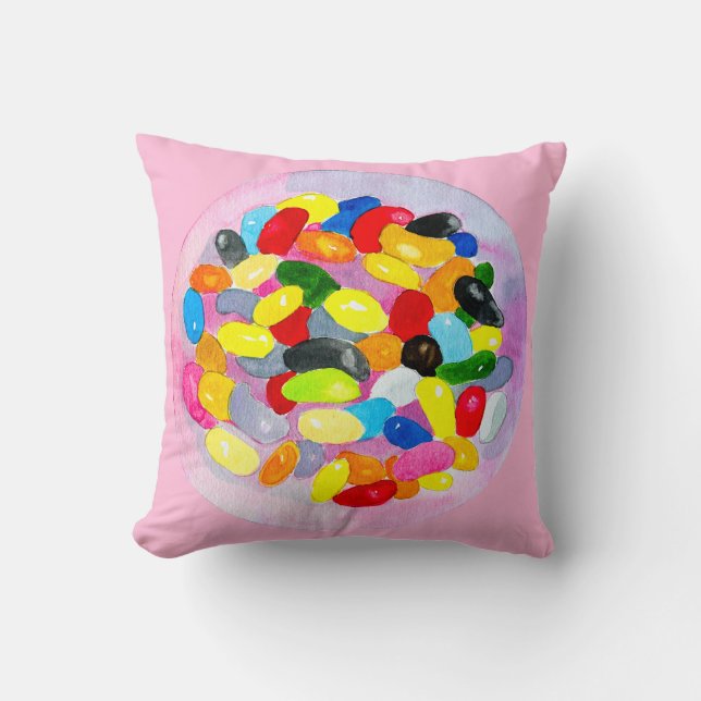 Snoep kleurrijke Sweet Jelly Lollies Kussen (Voorkant)