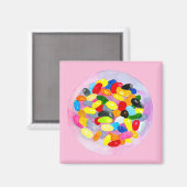Snoep kleurrijke Sweet Jelly Lollies Magneet (Voorkant / Achterkant)