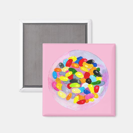 Snoep kleurrijke Sweet Jelly Lollies Magneet (Voorkant / Achterkant)
