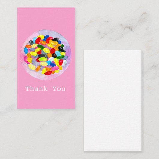 Snoep kleurrijke Sweet Jelly Lollies Notitiekaartje (Voorkant / Achterkant)