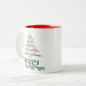 Snoep Koffee Merry kerstmis Boom decoratie mok (Voorkant links)