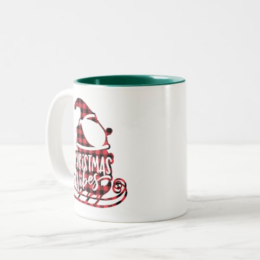 Snoep Koffee Merry Kerstmis Pset Santa Sleigh Tweekleurige Koffiemok (Voorkant links)