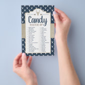 Snoep komt omhoog spel, Baby shower spel Flyer (Hand)