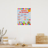 Snoep Land 1st Birthday Milestone Poster (Keuken)