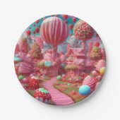 snoep land A Papier Borden Papieren Bordje (Voorkant)