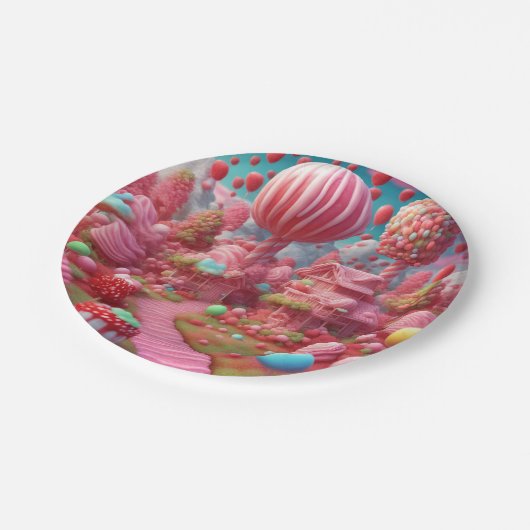 snoep land A Papier Borden Papieren Bordje (Gekanteld)