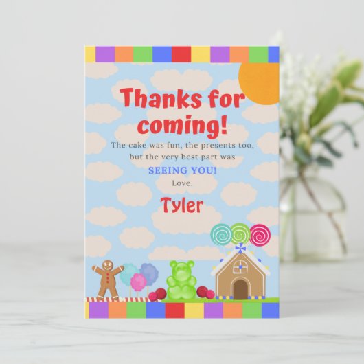 Snoep Land Dank u Kaart (Staand voorkant)