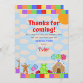 Snoep Land Dank u Kaart (Voorkant / Achterkant)